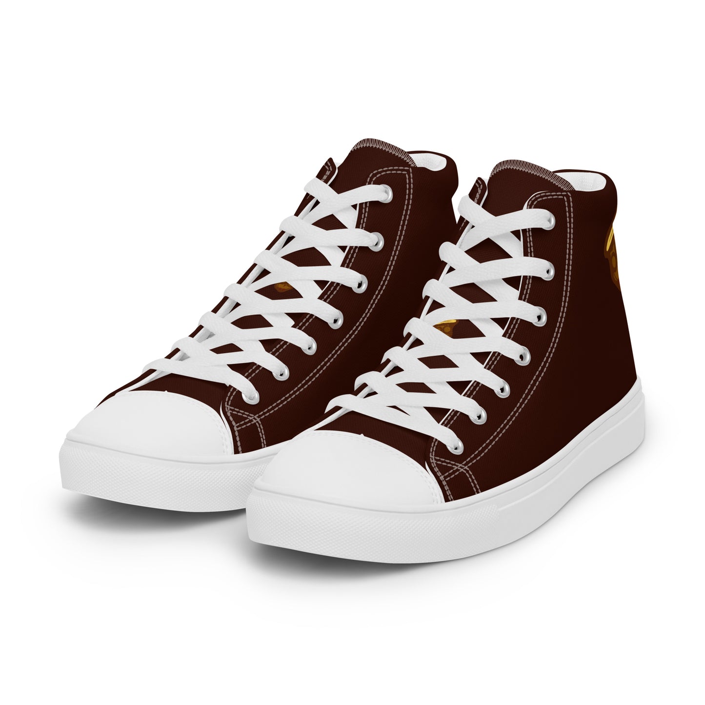 Chocolate Maroon "The Classic's" High Top Canvas Shoes (Men's)