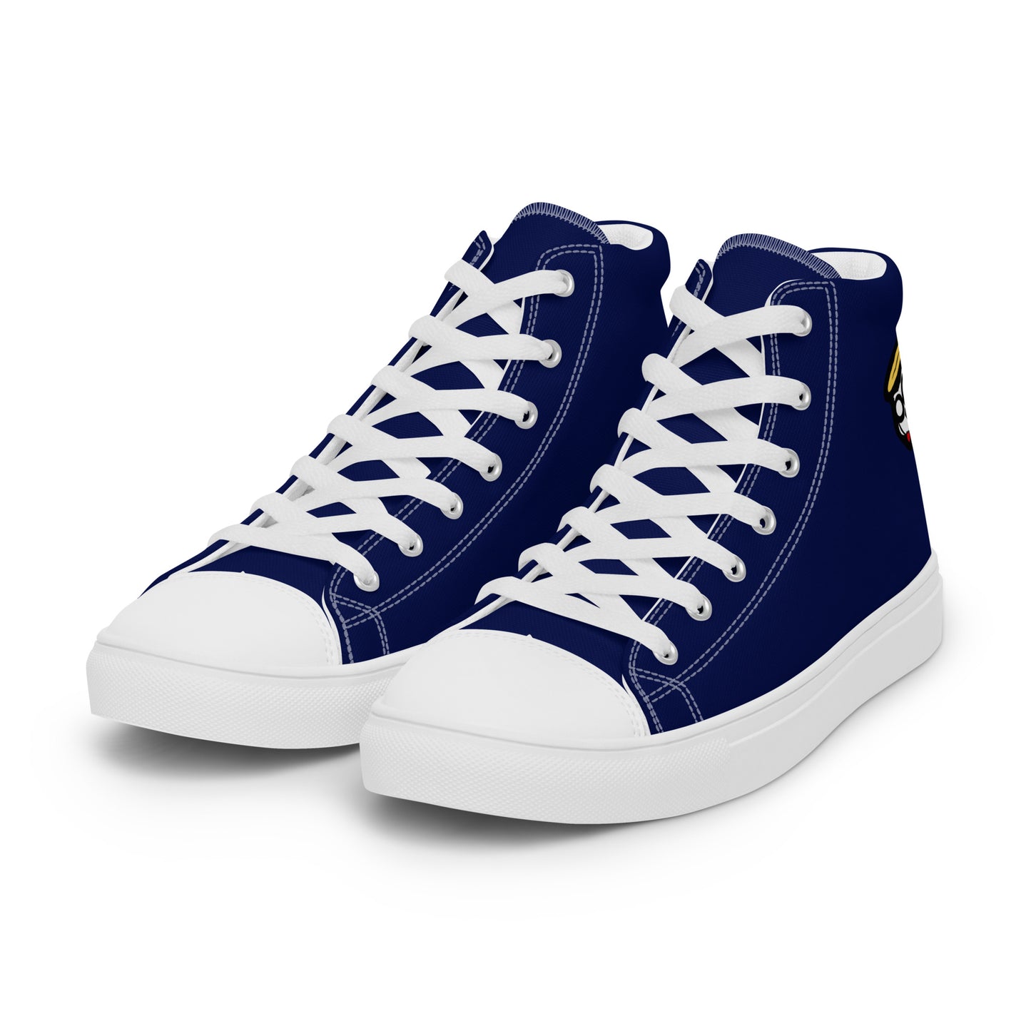 Midnight Dark Navy Blue "The Classic's" High Top Canvas Shoes (Men's)