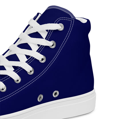 Canine Blue "The Classic's" High Top Canvas Shoes in White (Men's)