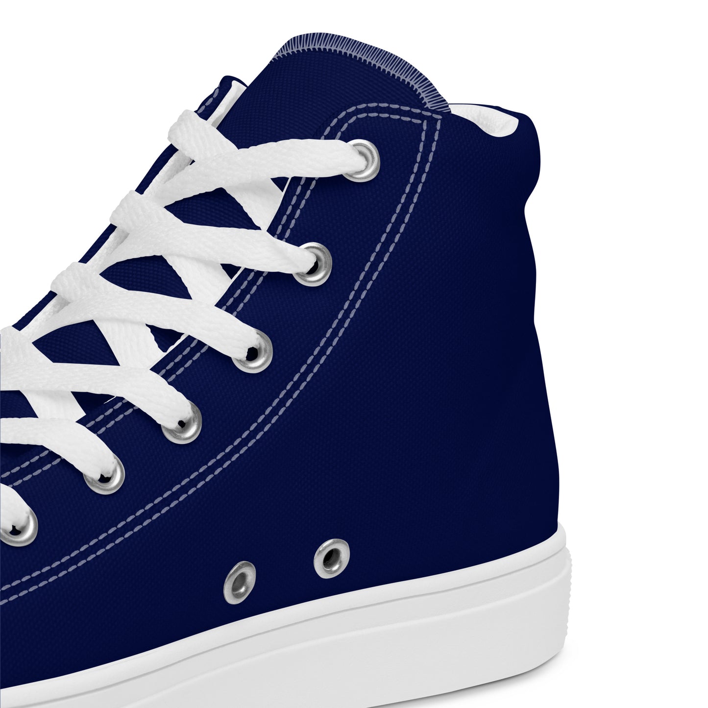 Midnight Dark Navy Blue "The Classic's" High Top Canvas Shoes (Men's)