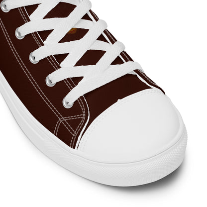 Chocolate Maroon "The Classic's" High Top Canvas Shoes (Men's)