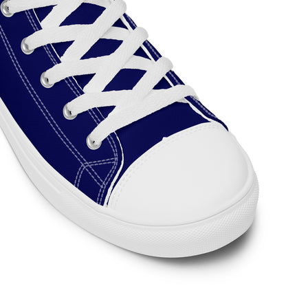 Canine Blue "The Classic's" High Top Canvas Shoes in White (Men's)