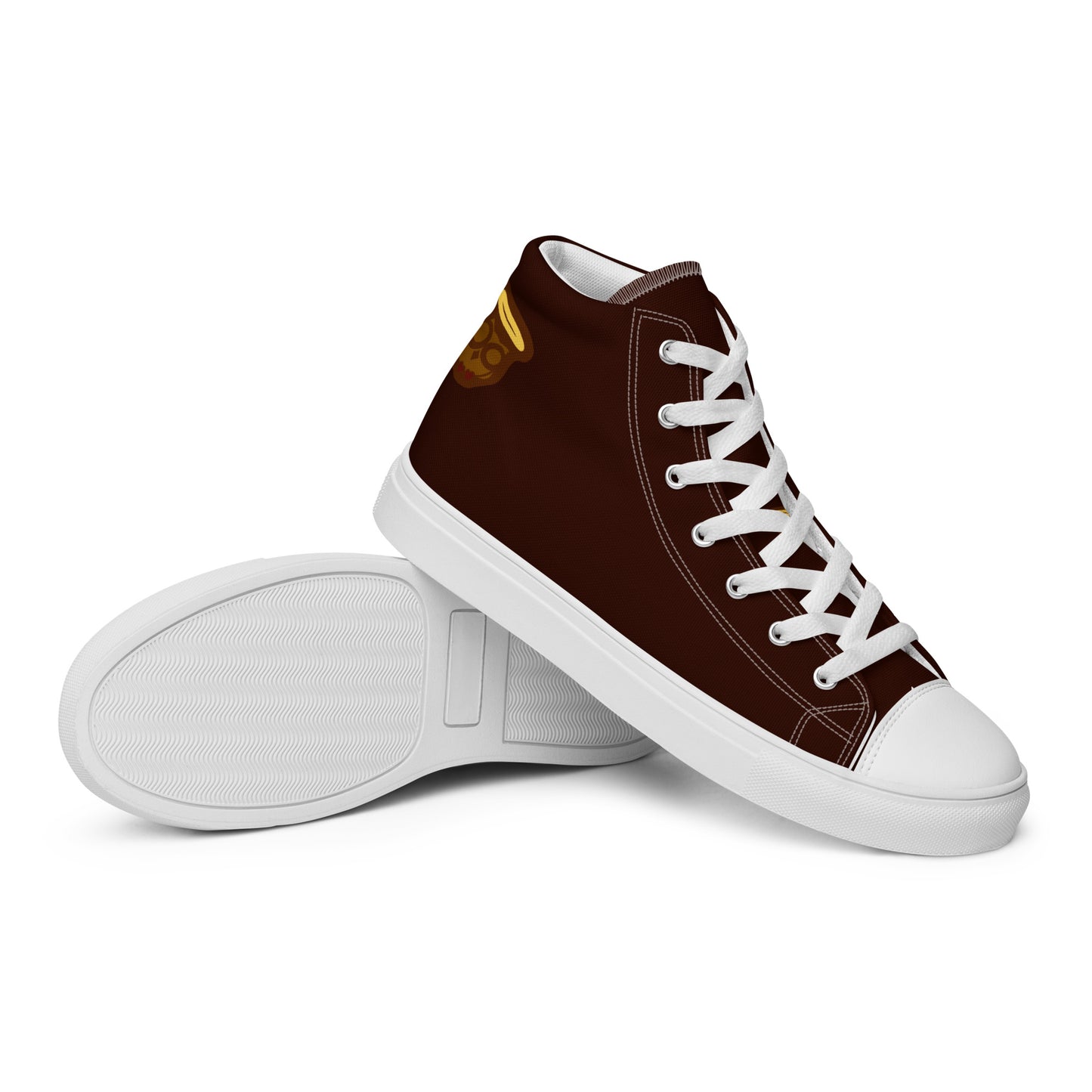 Chocolate Maroon "The Classic's" High Top Canvas Shoes (Men's)