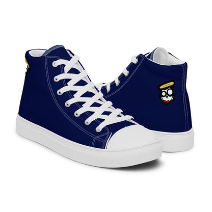 Midnight Dark Navy Blue "The Classic's" High Top Canvas Shoes (Men's)