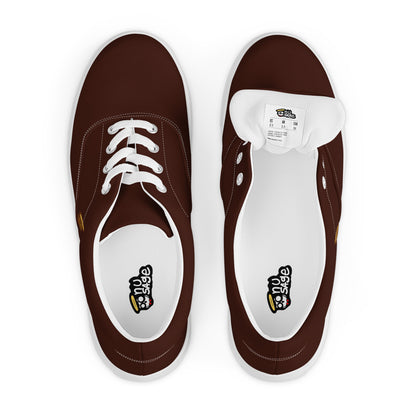 Chocolate Maroon "The Classic's" Low Lace-up Canvas Shoes (Men's)