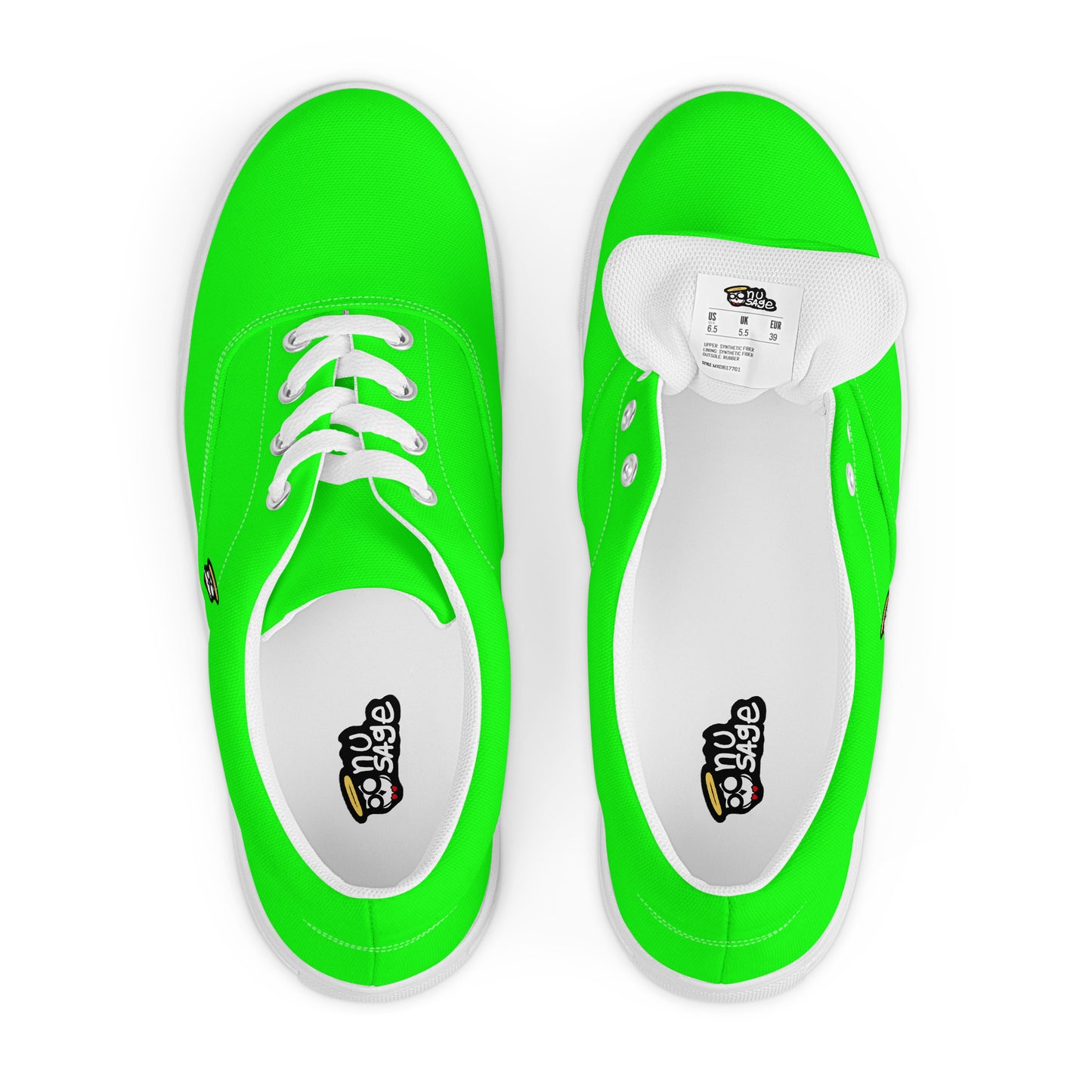 Neon Green Pharaoh "The Classic's" Low Lace-up Canvas Shoes (Men's)