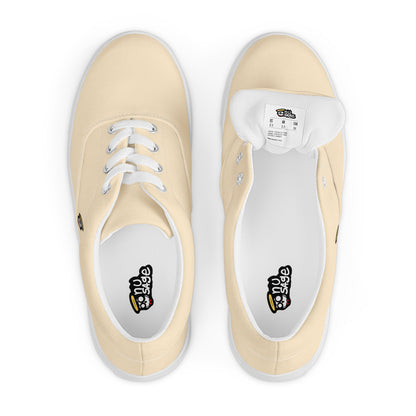 Pharaoh Vanilla Cream "The Classic's" Low Lace-up Canvas Shoes (Men’s)