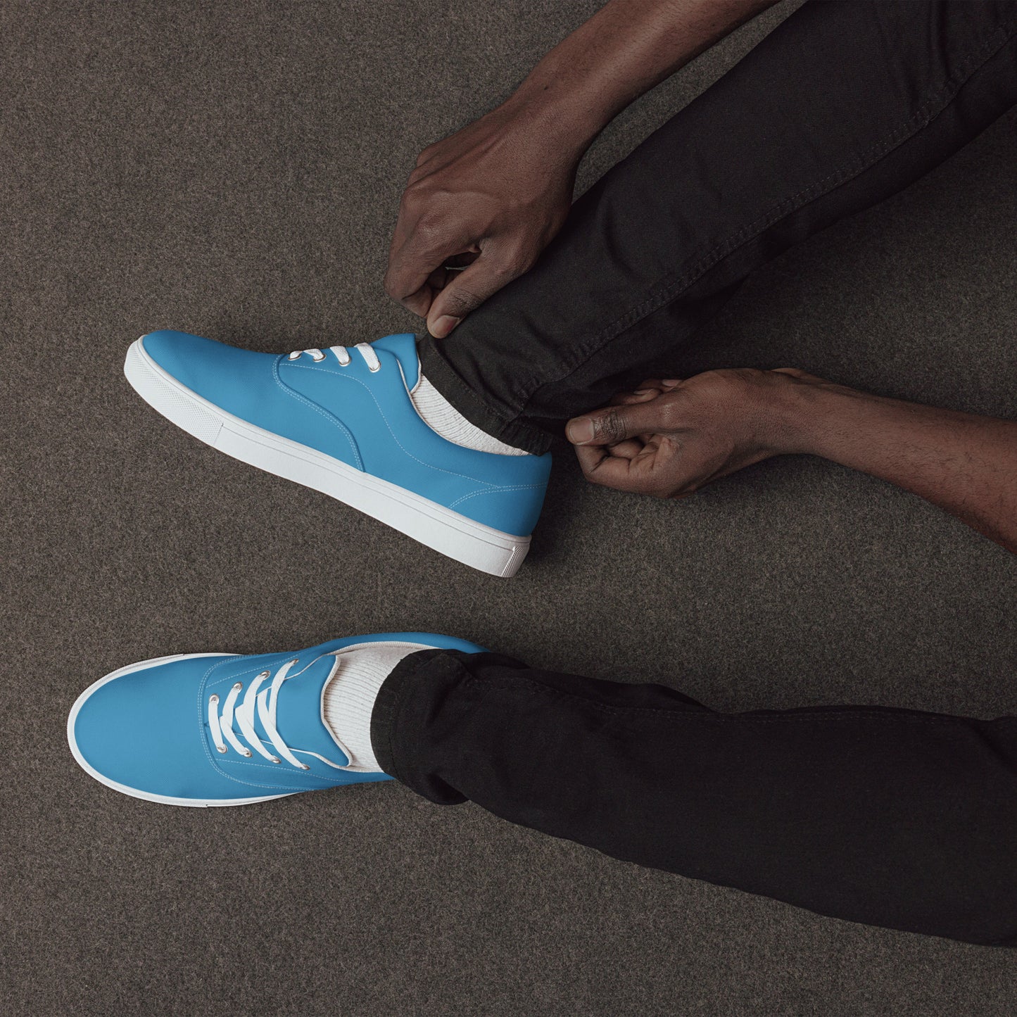 Ocean Blue "The Classic's" Low Lace-up Canvas Shoes (Men's)