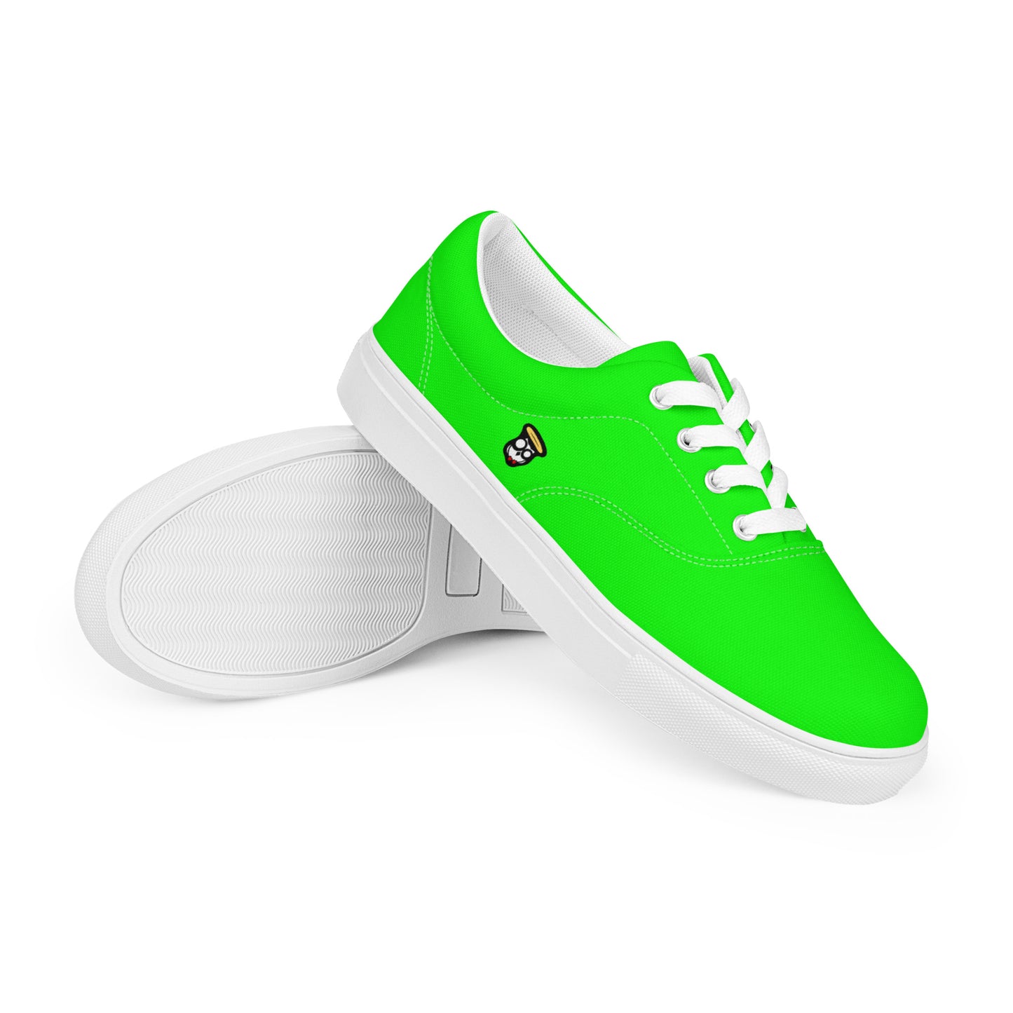 Neon Green Pharaoh "The Classic's" Low Lace-up Canvas Shoes (Men's)