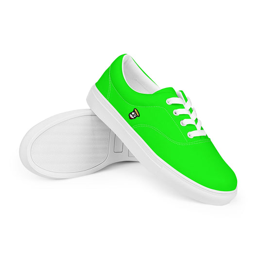 Neon Green Pharaoh "The Classic's" Low Lace-up Canvas Shoes (Men's)