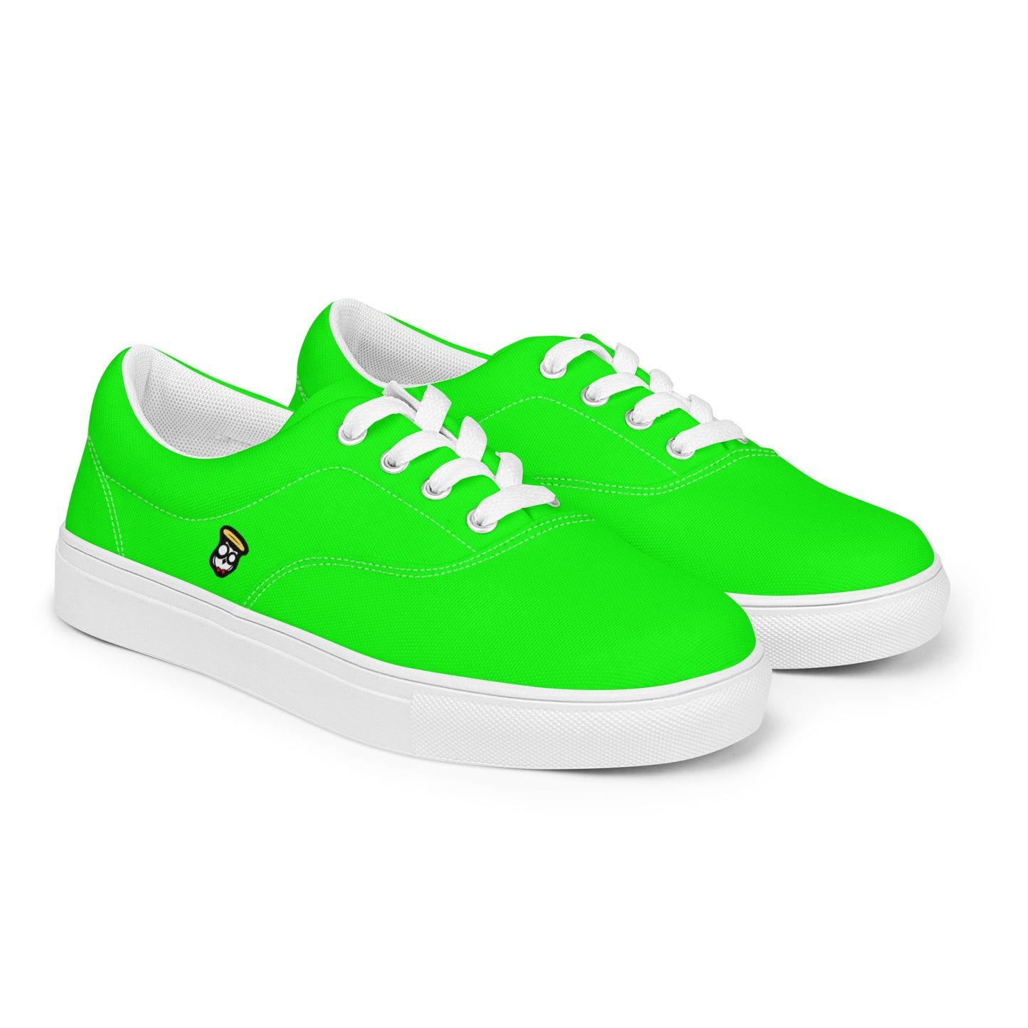 Neon Green Pharaoh "The Classic's" Low Lace-up Canvas Shoes (Men's)