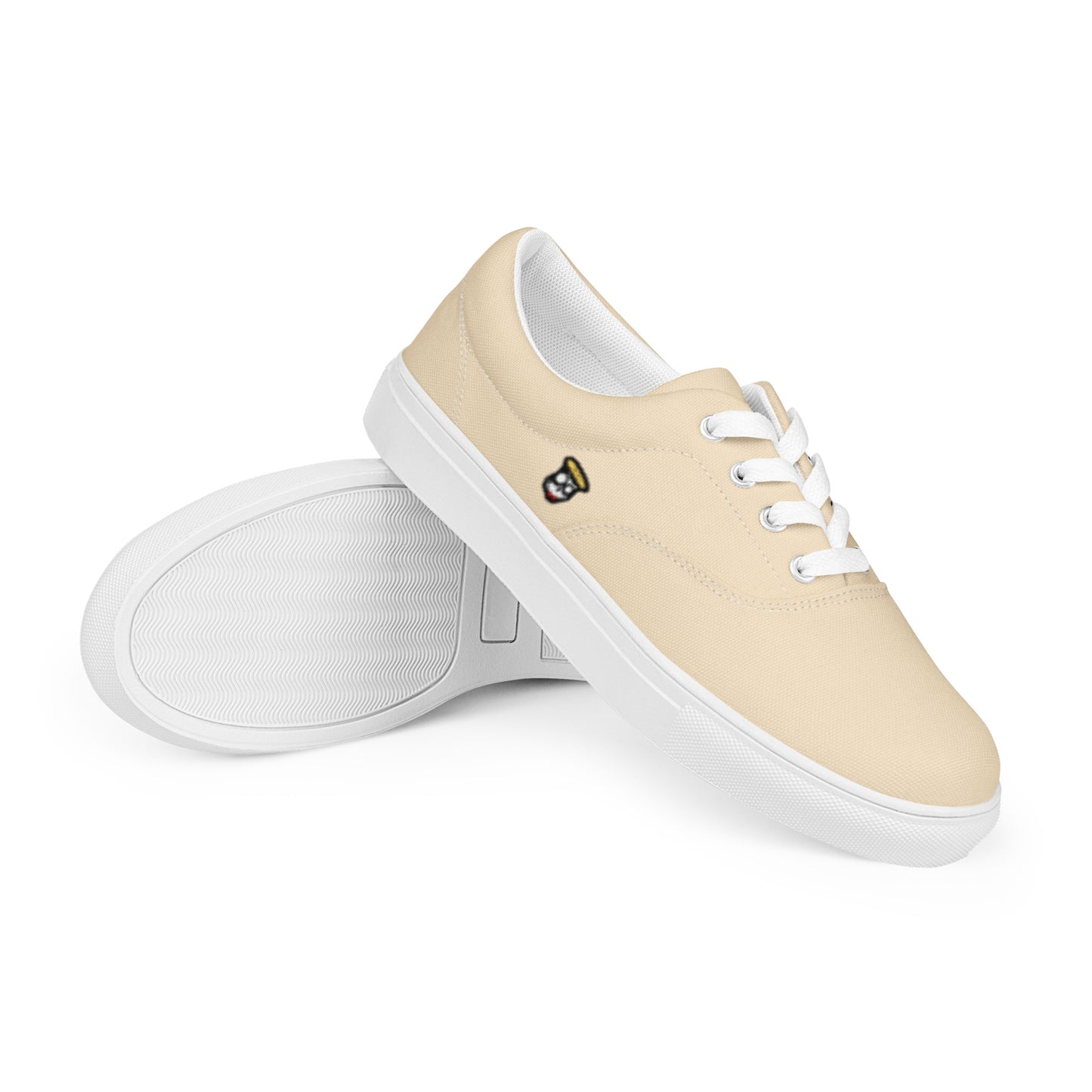 Pharaoh Vanilla Cream "The Classic's" Low Lace-up Canvas Shoes (Men’s)