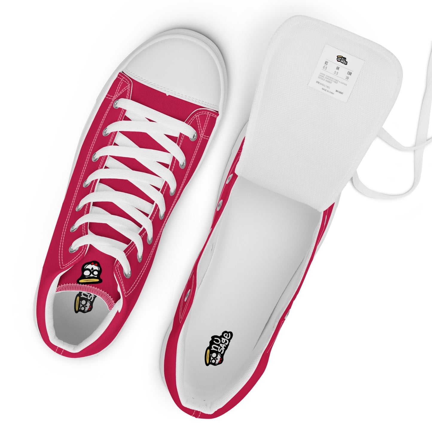 Magenta Pink Grace "The Classic's" High Top Canvas Shoes (Women's)