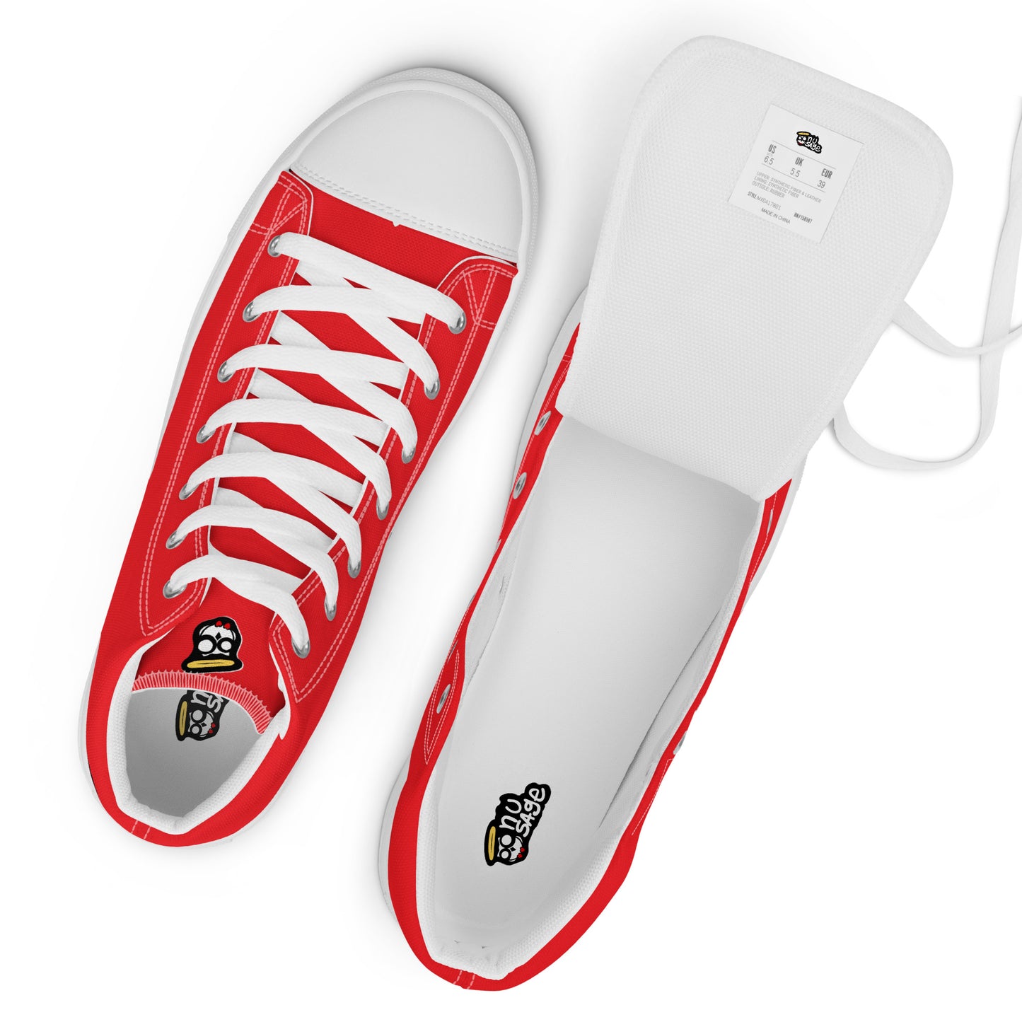 Spicy Red Grace "The Classic's" High Top Canvas Shoes (Women's)