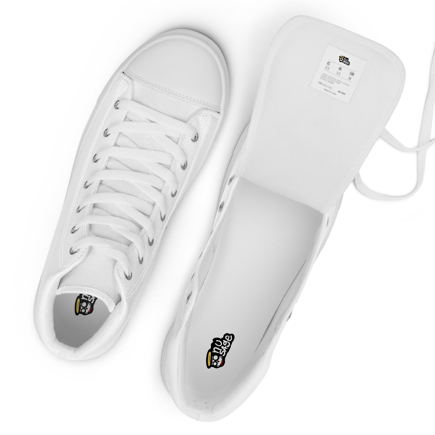 White "The Classic's" High Top Canvas Shoes (Women's)