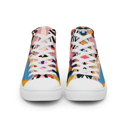 Peachy "Kisses" High Top Canvas Shoes in White (Women's)