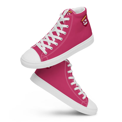 Hot Pink with Pink Logo "The Classic's" High Top Canvas Shoes (Women's)