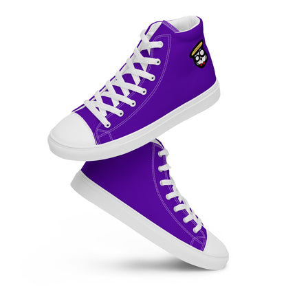 Purple Violet "The Classic's" High Top Canvas Shoes Black Logo (Women's)