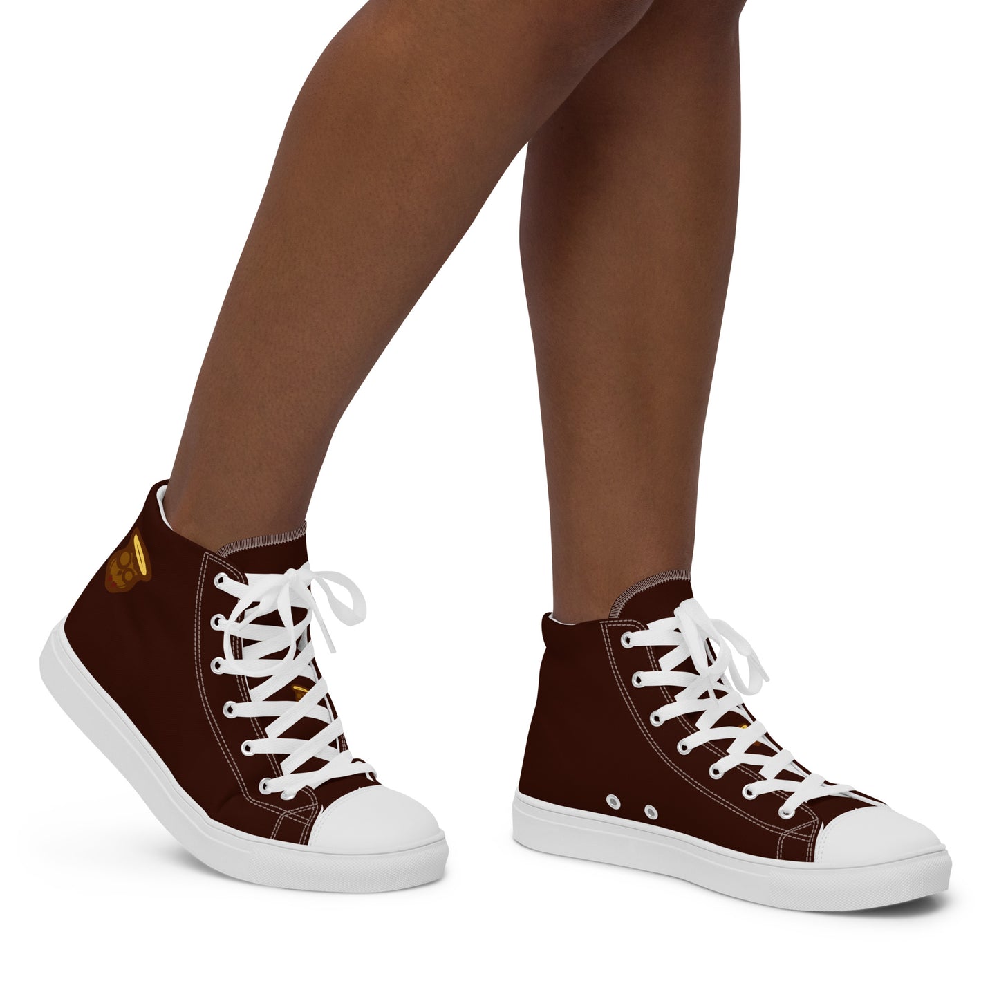 Chocolate Maroon "The Classic's" High Top Canvas Shoes (Women's)