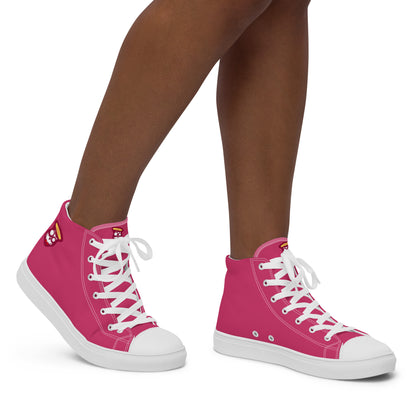 Hot Pink with Pink Logo "The Classic's" High Top Canvas Shoes (Women's)