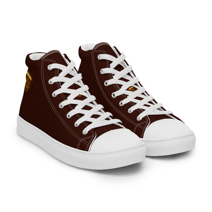 Chocolate Maroon "The Classic's" High Top Canvas Shoes (Women's)