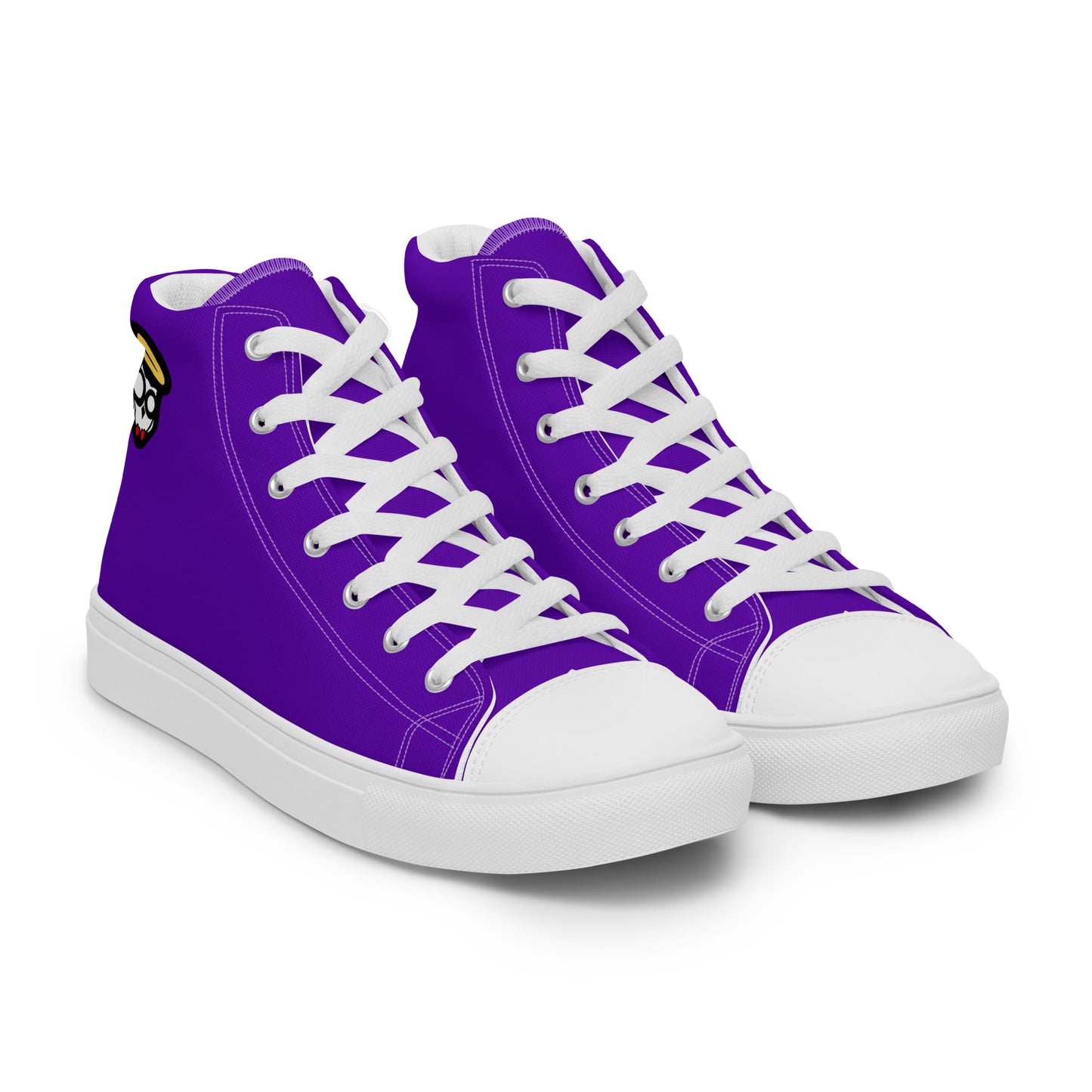 Purple Violet "The Classic's" High Top Canvas Shoes Black Logo (Women's)