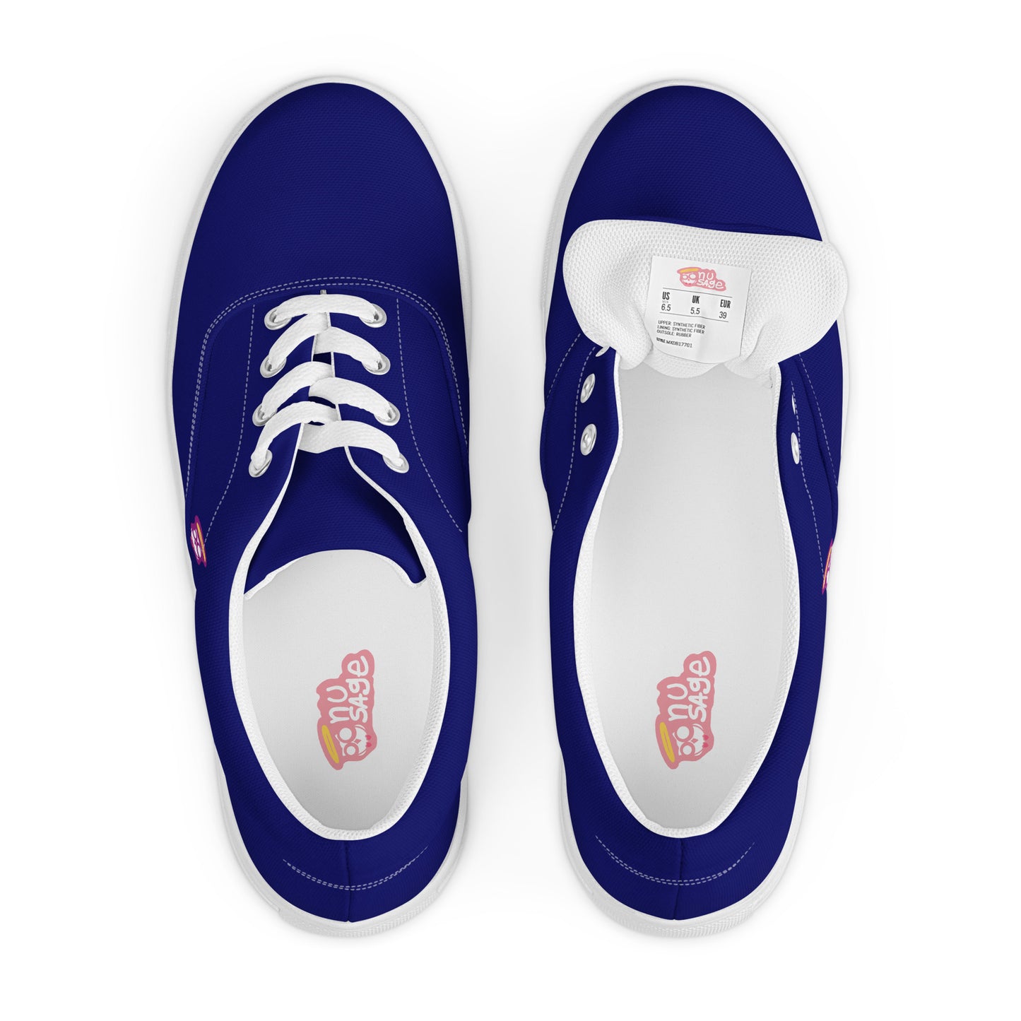 Navy Blue Indigo "Jubilee" "The Classic's" Low Lace-up Canvas Shoes (Women's)