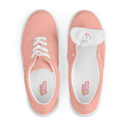 Bubblegum Pink "Jubilee" "The Classic's" Low Lace-up Canvas Shoes (Women's)