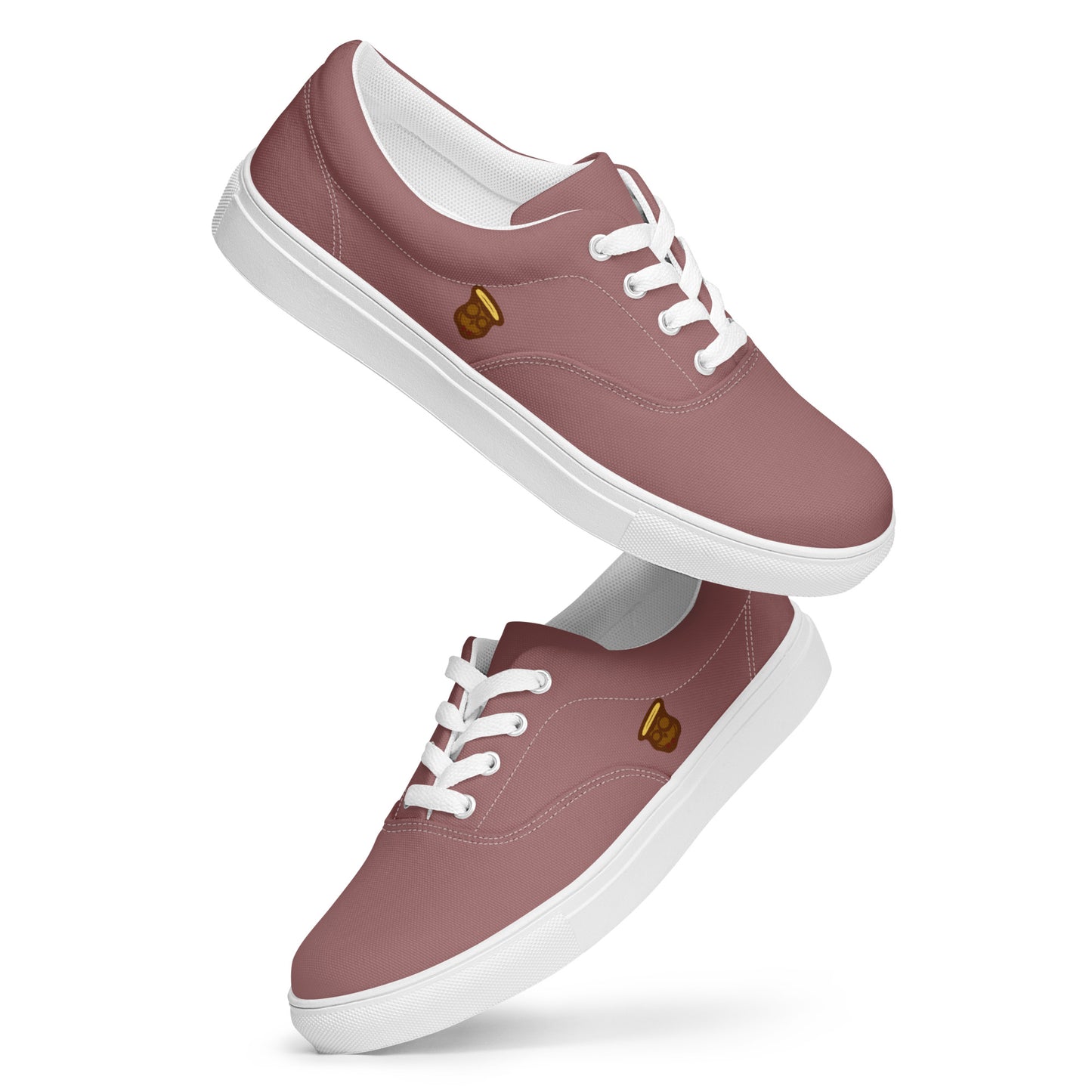 Chocolate Mauve Dragon "The Classic's" Low Lace-up Canvas Shoes (Women's)