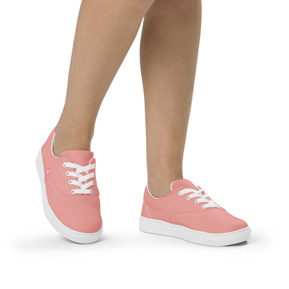 Shimmering Blush Dragon "The Classic's" Low Lace-up Canvas Shoes (Women's)