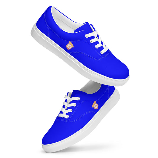 Night Sky Blue Dragon Pink Logo "The Classic's" Low Lace-up Canvas Shoes (Women's) copy