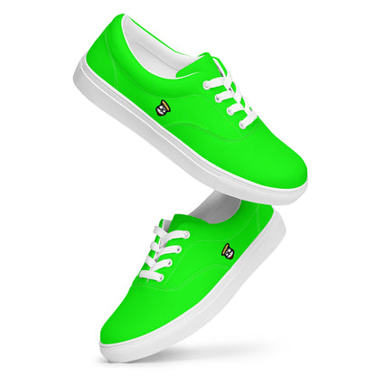 Neon Green Pharaoh "The Classic's" Low Lace-up Canvas Shoes (Women's)