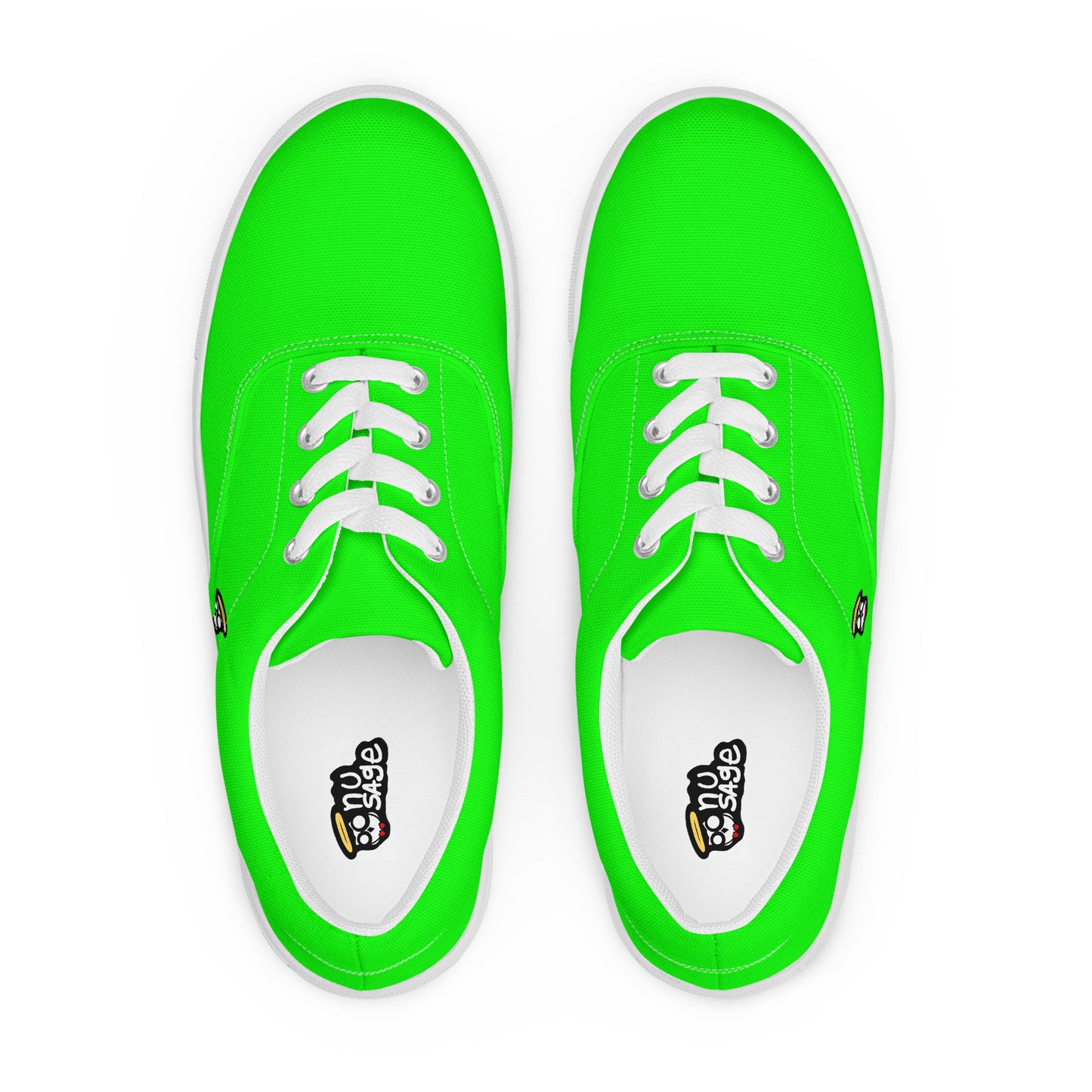 Neon Green Pharaoh "The Classic's" Low Lace-up Canvas Shoes (Women's)