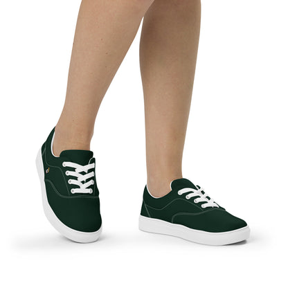 Dark Green "The Classic's" Low Lace-up Canvas Shoes (Women's)