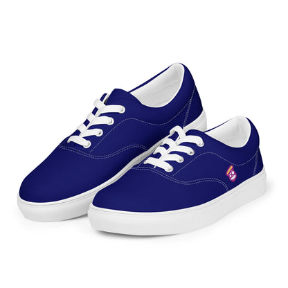 Navy Blue Indigo "Jubilee" "The Classic's" Low Lace-up Canvas Shoes (Women's)