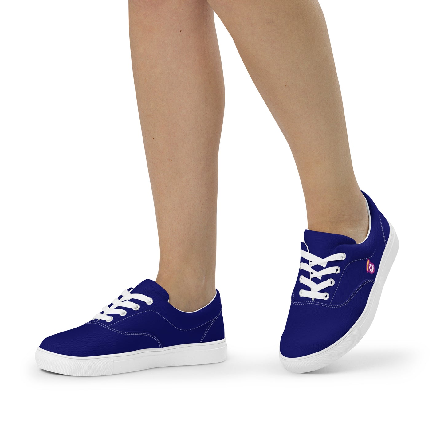 Navy Blue Indigo "Jubilee" "The Classic's" Low Lace-up Canvas Shoes (Women's)