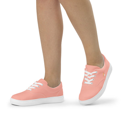 Bubblegum Pink "Jubilee" "The Classic's" Low Lace-up Canvas Shoes (Women's)