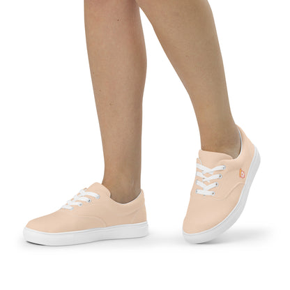 Almond Cream "Jubilee" "The Classic's" Low Lace-up Canvas Shoes (Women's)