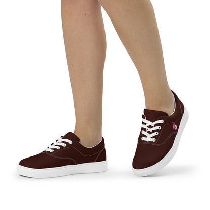 Deep Brown "Jubilee" "The Classic's" Low Lace-up Canvas Shoes (Women's)