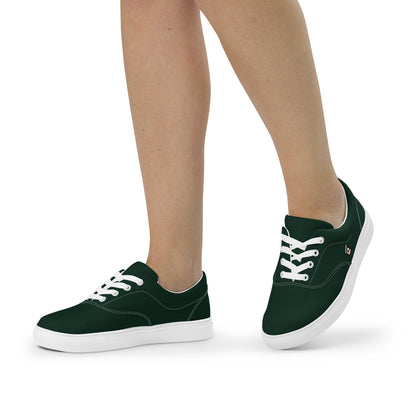 Dark Green "The Classic's" Low Lace-up Canvas Shoes (Women's)