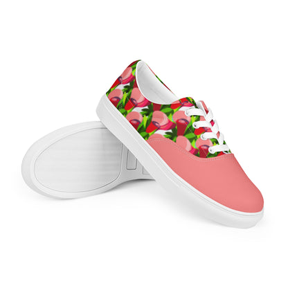 Women’s lace-up canvas shoes