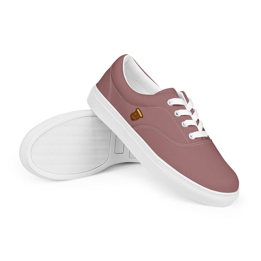 Chocolate Mauve Dragon "The Classic's" Low Lace-up Canvas Shoes (Women's)