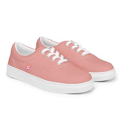 Shimmering Blush Dragon "The Classic's" Low Lace-up Canvas Shoes (Women's)