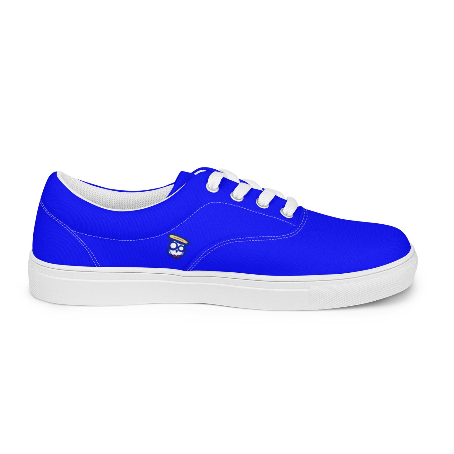 Night Sky Blue Dragon Blue Logo "The Classic's" Low Lace-up Canvas Shoes (Women's)